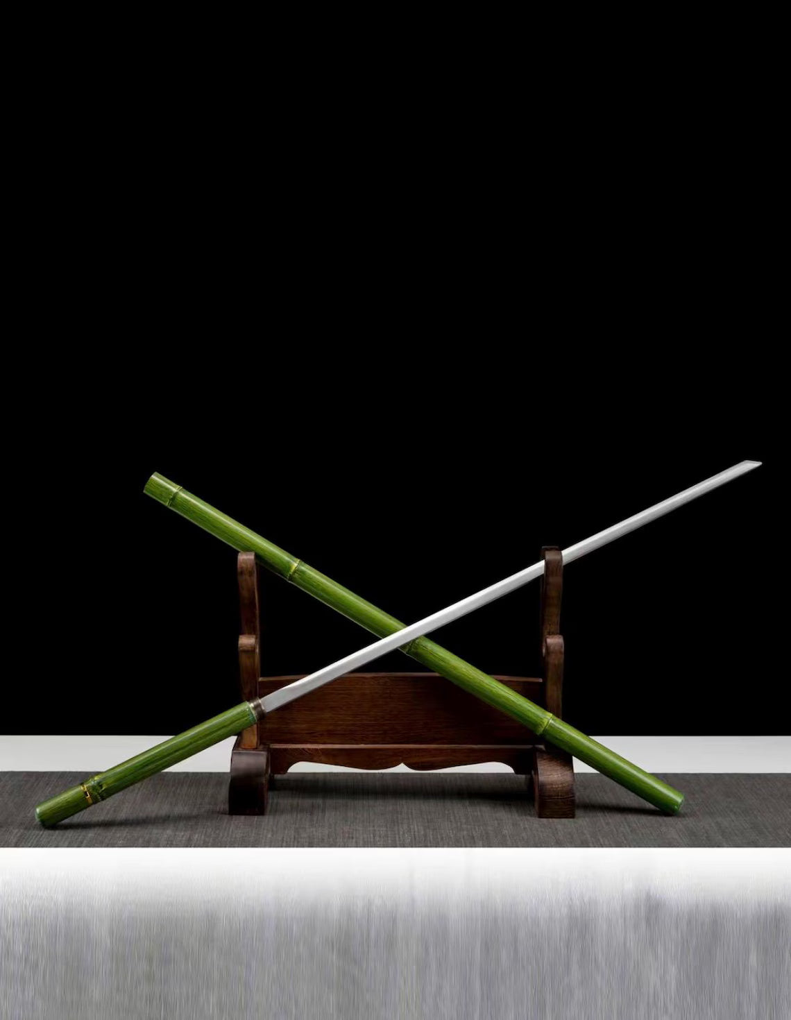 Handcrafted Long Disguised Bamboo Sword, 160cm Hidden Blade Design, Decorative Samurai Style Display Piece