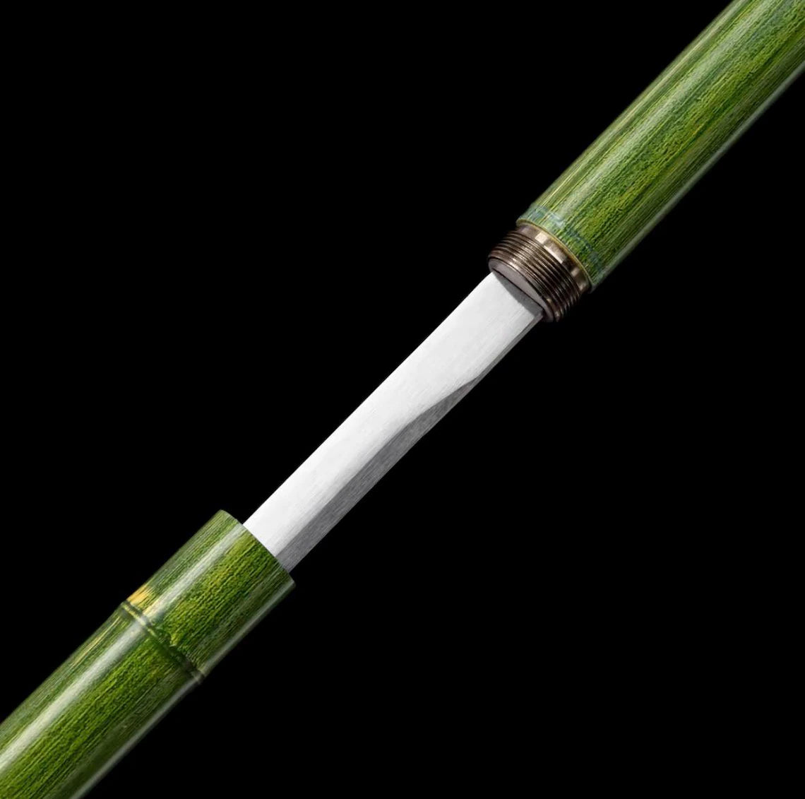 Handcrafted Long Disguised Bamboo Sword, 160cm Hidden Blade Design, Decorative Samurai Style Display Piece