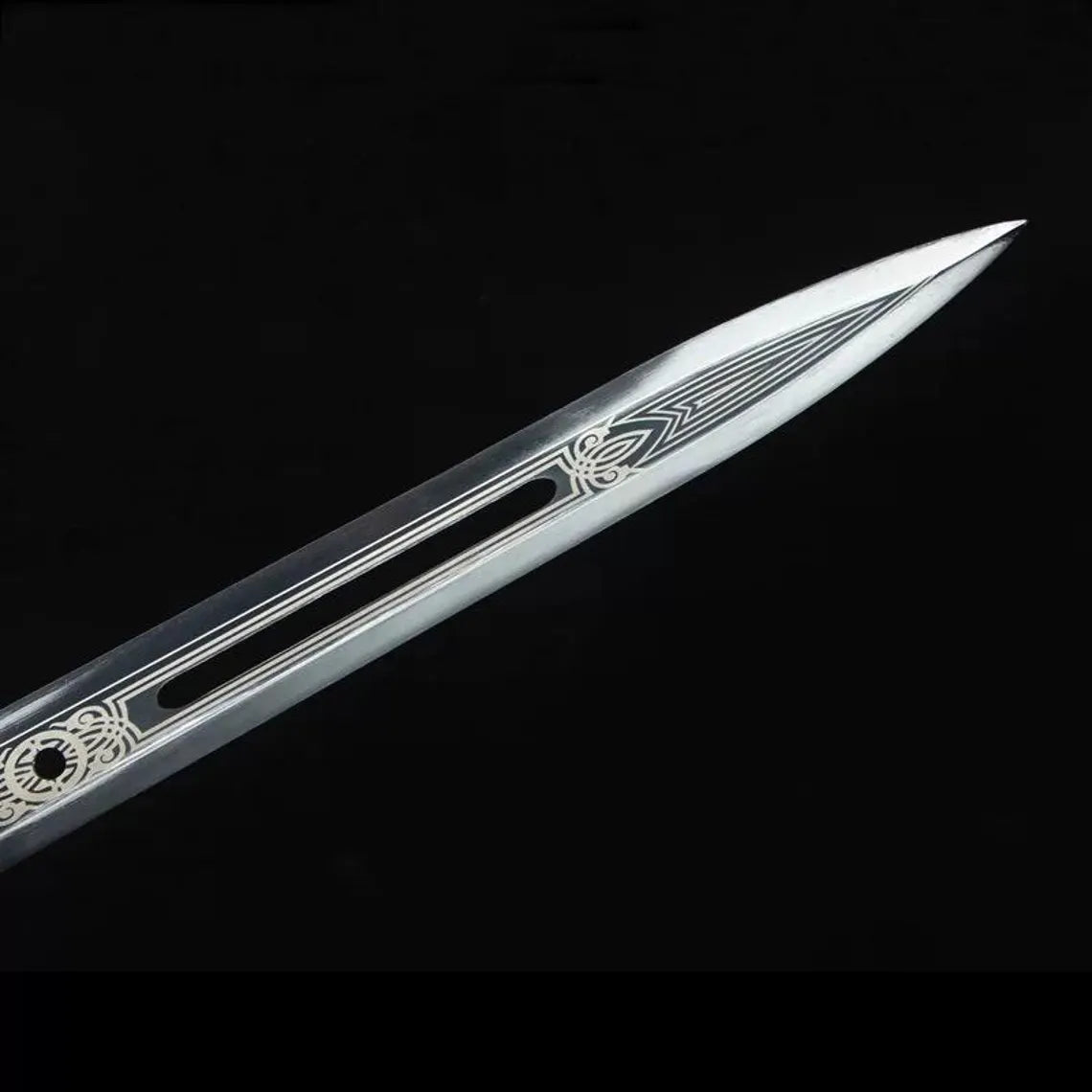 Handmade Han Dynasty Sword | High Manganese Steel Jian, Traditional Display Collectible
