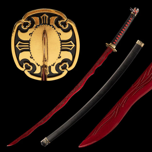 Handmade Rivers of Blood Replica Real - Elden Ring Sword, Hand Forged Full Tang High Manganese Steel Samurai Katana Sword, Cosplay Weapon