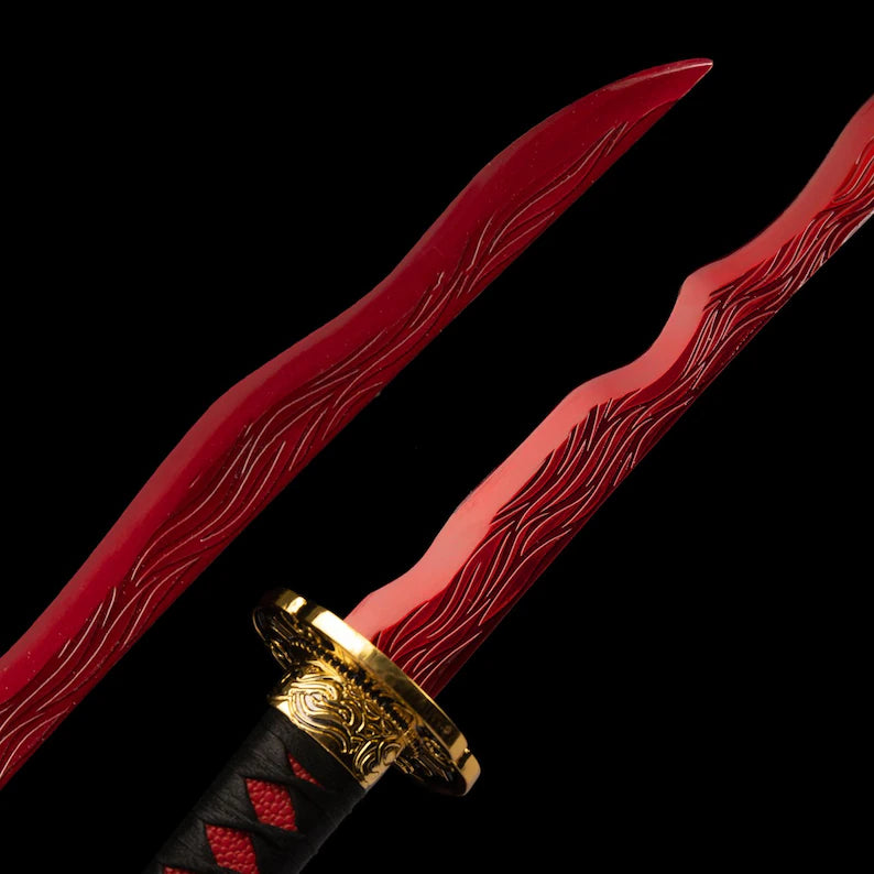 Handmade Rivers of Blood Replica Real - Elden Ring Sword, Hand Forged Full Tang High Manganese Steel Samurai Katana Sword, Cosplay Weapon