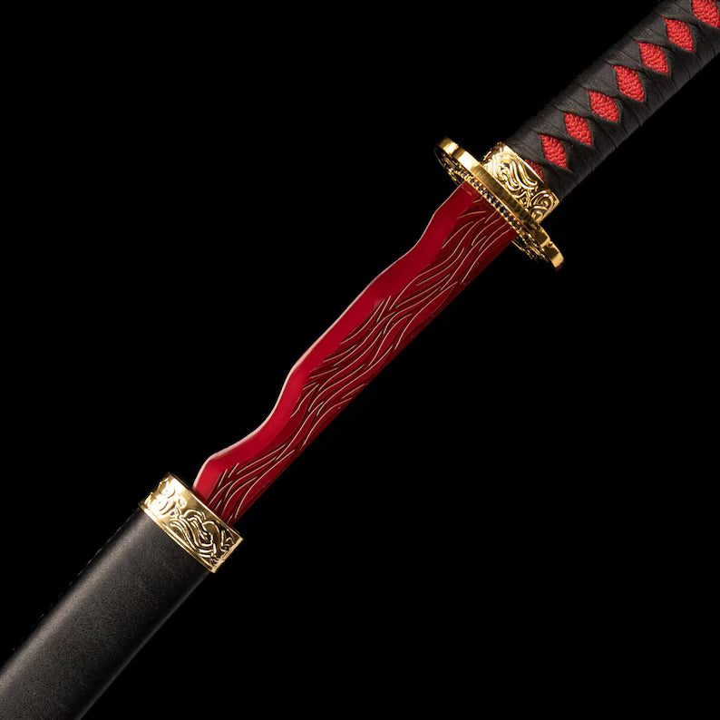 Handmade Rivers of Blood Replica Real - Elden Ring Sword, Hand Forged Full Tang High Manganese Steel Samurai Katana Sword, Cosplay Weapon